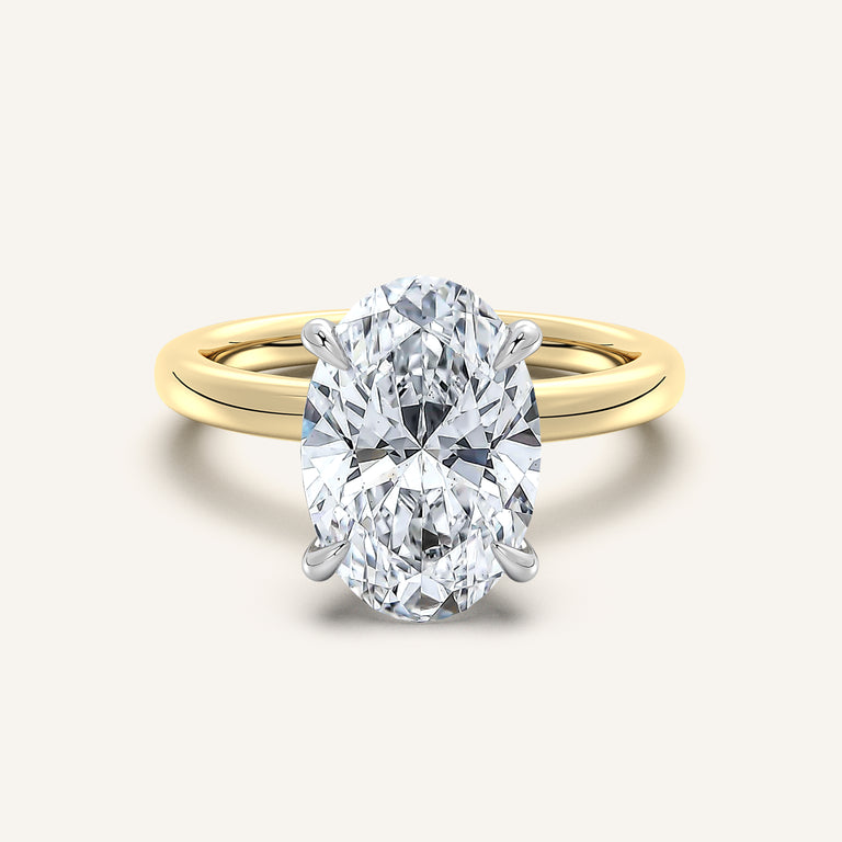 Image for Eternite Hidden Halo Engagement Ring | 18k Two Tone
