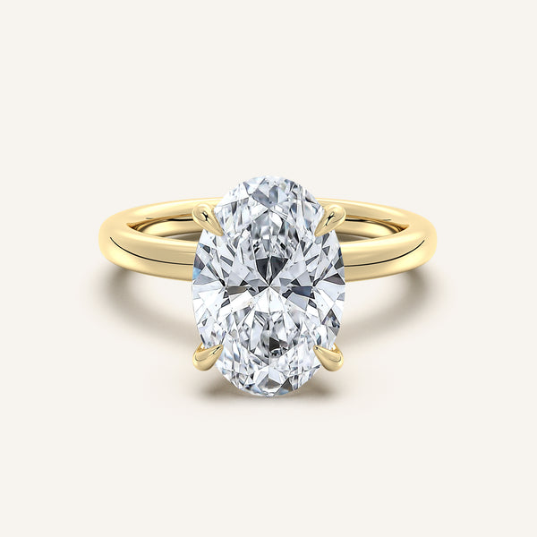 Eternite Hidden Halo Engagement Ring | 18k Yellow Gold