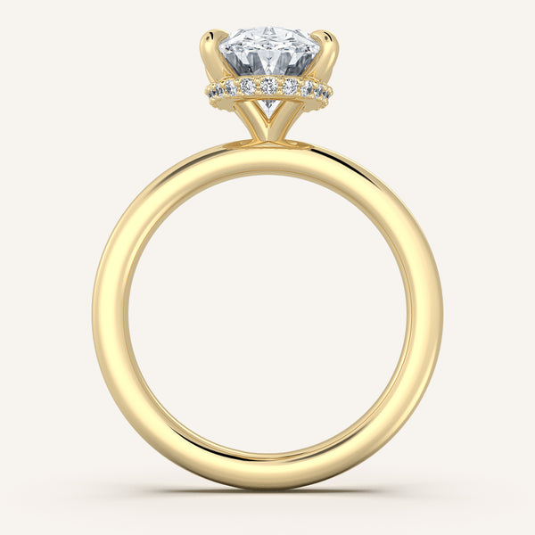 Eternite Hidden Halo Engagement Ring | 18k Yellow Gold