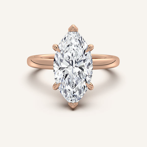 Eternite Hidden Halo Engagement Ring | 14k Rose Gold