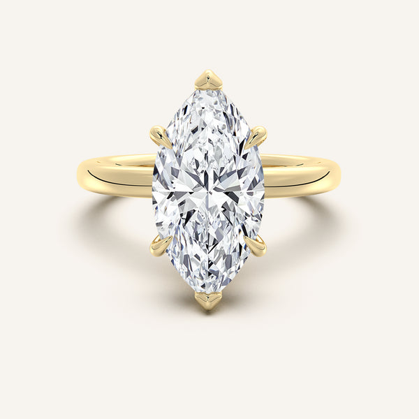 Eternite Hidden Halo Engagement Ring | 18k Yellow Gold
