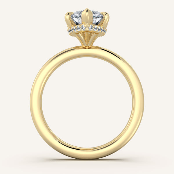 Eternite Hidden Halo Engagement Ring | 18k Yellow Gold