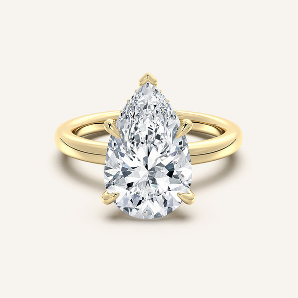 Eternite Hidden Halo Engagement Ring | 14k Yellow Gold