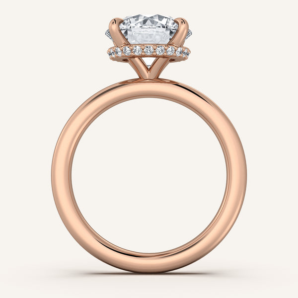 Eternite Hidden Halo Engagement Ring | 18k Rose Gold