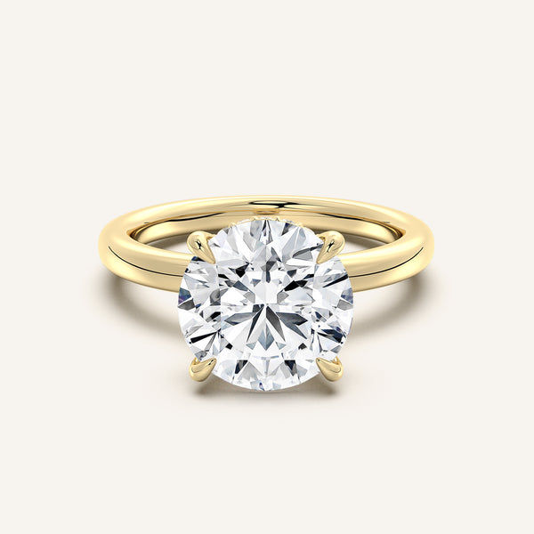 Eternite Hidden Halo Engagement Ring | 18k Yellow Gold