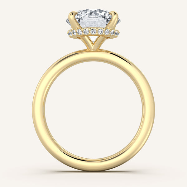 Eternite Hidden Halo Engagement Ring | 18k Yellow Gold