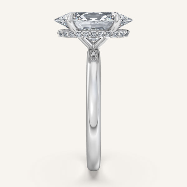 Moval Eternity Hidden Halo Engagement Ring | Platinum