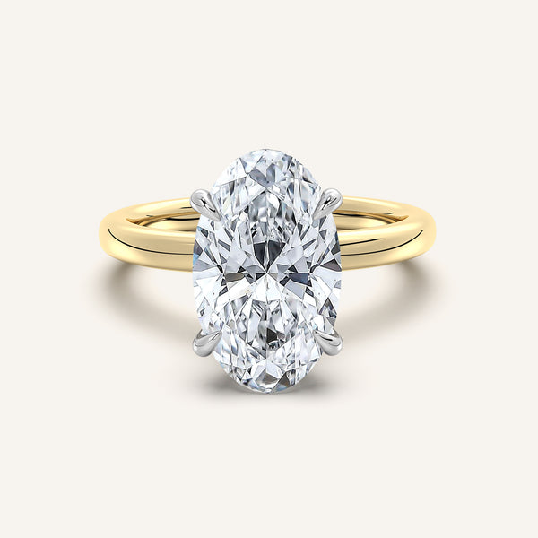 Moval Eternity Hidden Halo Engagement Ring | 18k Two Tone