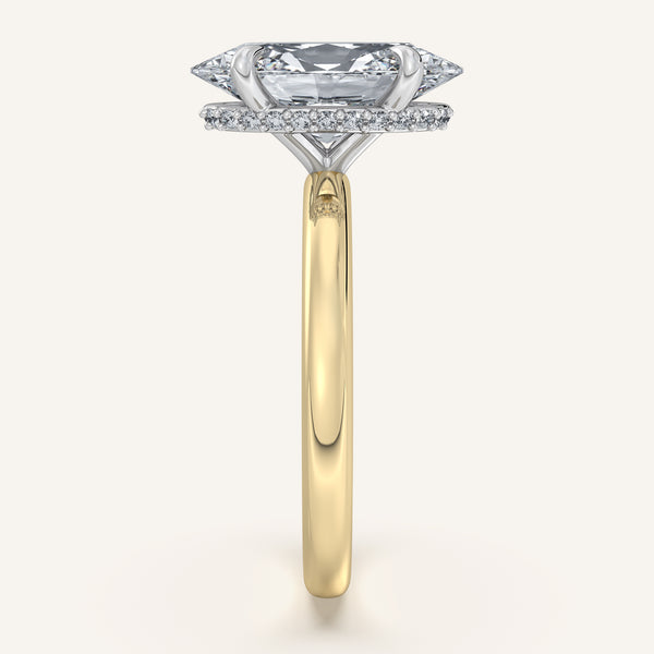 Moval Eternity Hidden Halo Engagement Ring | 18k Two Tone