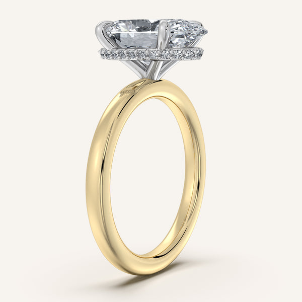 Moval Eternity Hidden Halo Engagement Ring | 18k Two Tone