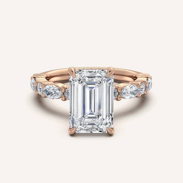 Bubble Band Hidden Halo | 14k Rose Gold