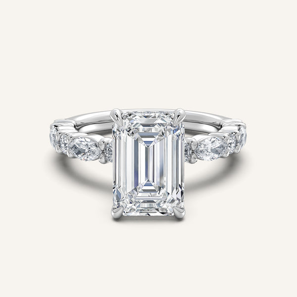 Bubble Band Hidden Halo | 14k White Gold