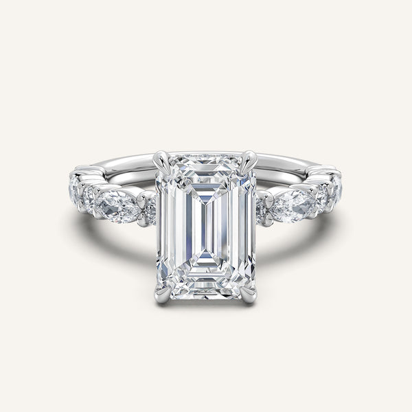 Bubble Band Hidden Halo | 18k White Gold