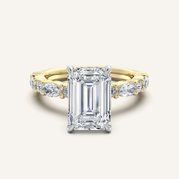 Bubble Band Hidden Halo | 18k Two Tone