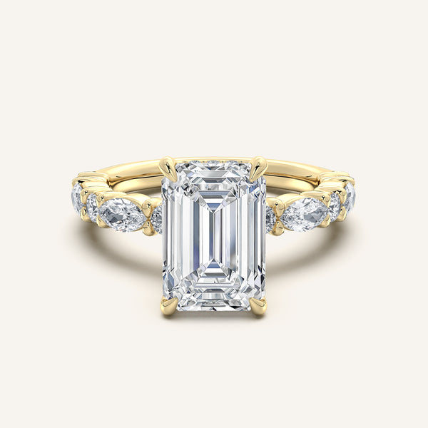 Bubble Band Hidden Halo | 14k Yellow Gold