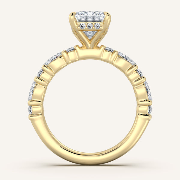 Bubble Band Hidden Halo | 14k Yellow Gold