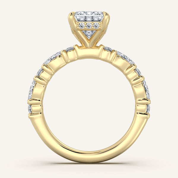 Bubble Band Hidden Halo | 18k Yellow Gold