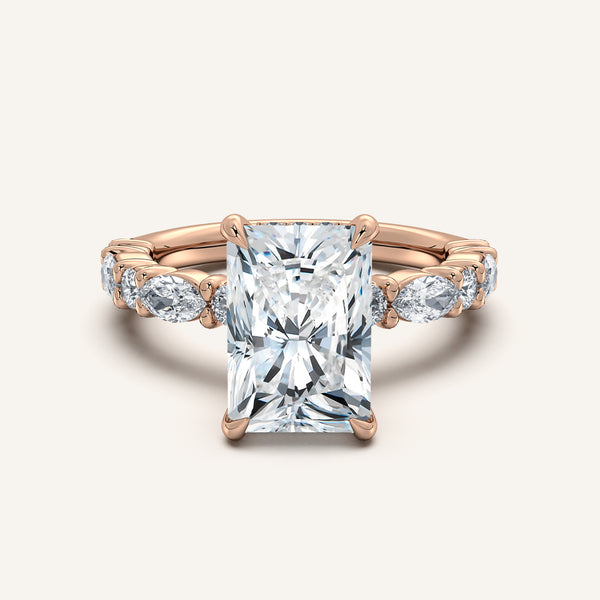 Bubble Band Hidden Halo | 18k Rose Gold