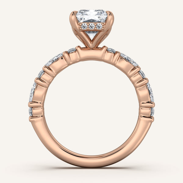Bubble Band Hidden Halo | 14k Rose Gold
