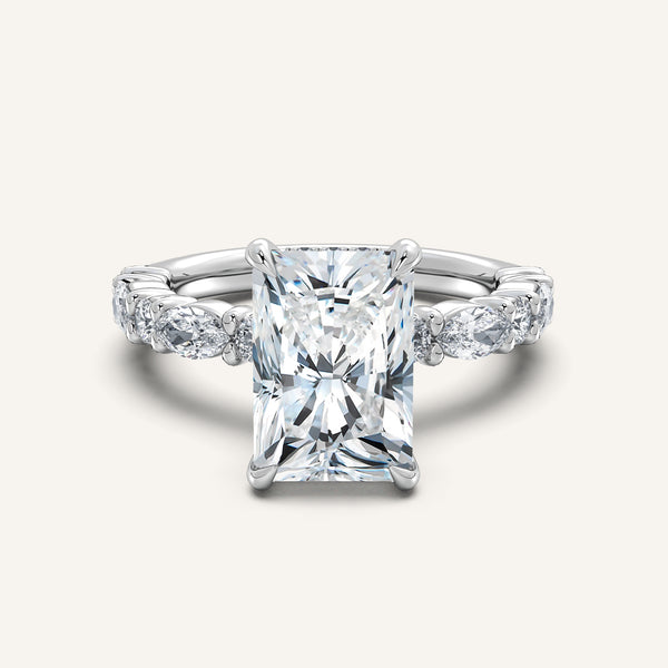 Bubble Band Hidden Halo | 18k White Gold