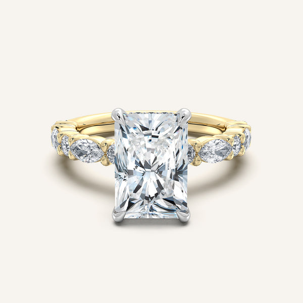 Bubble Band Hidden Halo | 14k Two Tone