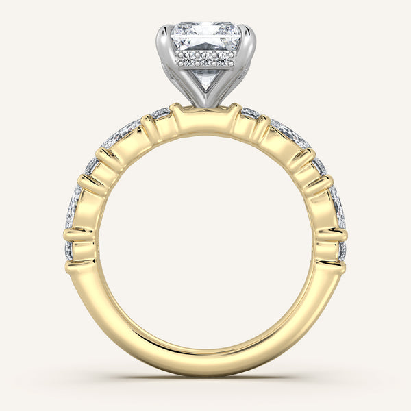 Bubble Band Hidden Halo | 18k Two Tone
