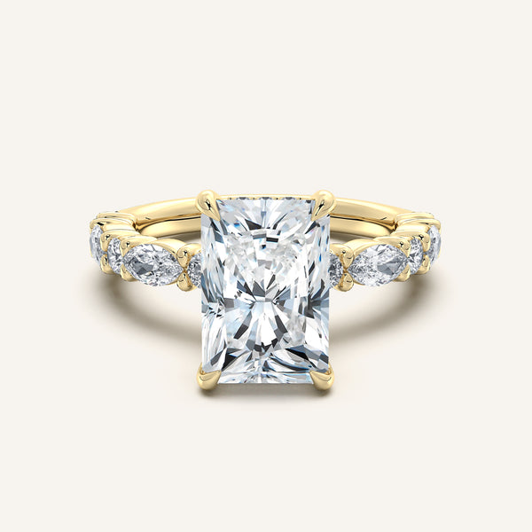 Bubble Band Hidden Halo | 14k Yellow Gold