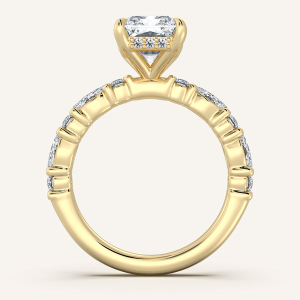 Bubble Band Hidden Halo | 14k Yellow Gold