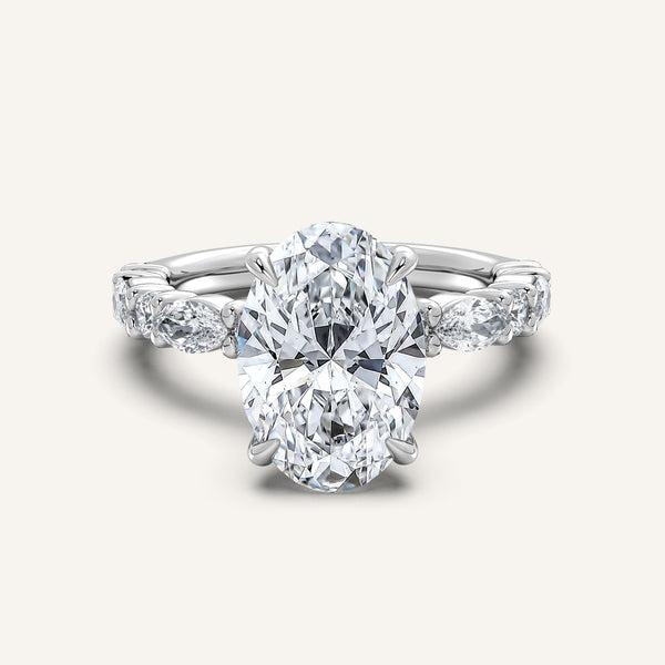 Bubble Band Hidden Halo | 18k White Gold