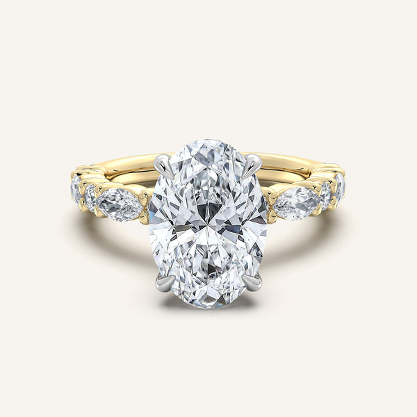 Bubble Band Hidden Halo | 14k Two Tone