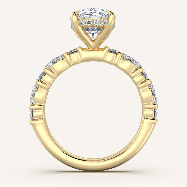 Bubble Band Hidden Halo | 18k Yellow Gold