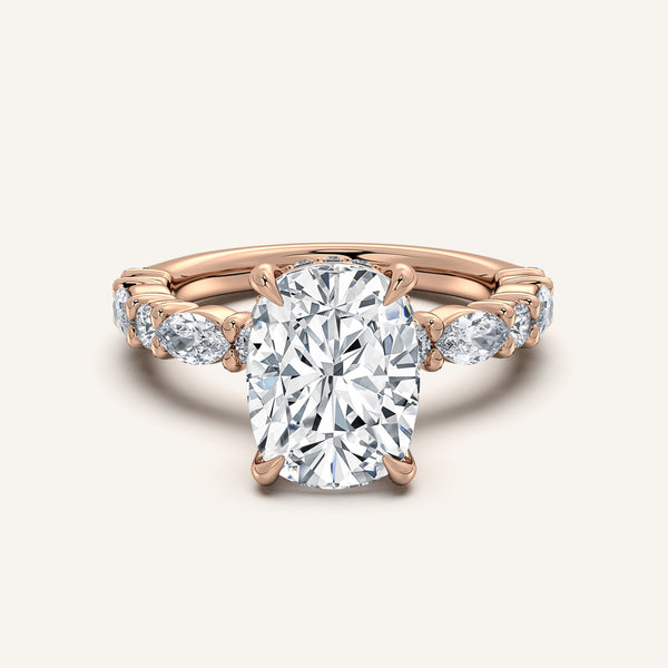 Bubble Band Hidden Halo | 14k Rose Gold