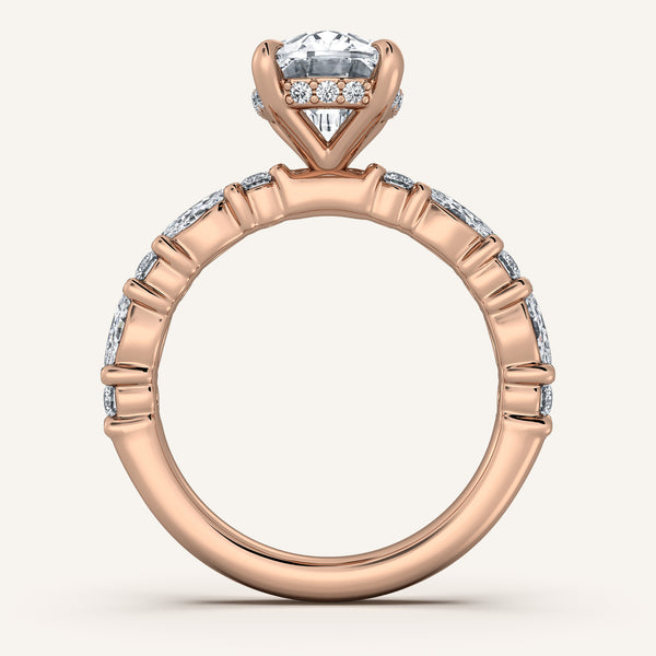 Bubble Band Hidden Halo | 18k Rose Gold