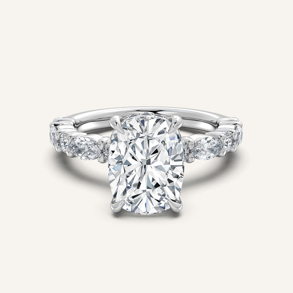 Bubble Band Hidden Halo | 18k White Gold