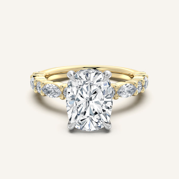 Bubble Band Hidden Halo | 18k Two Tone