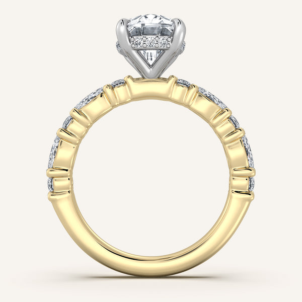Bubble Band Hidden Halo | 18k Two Tone