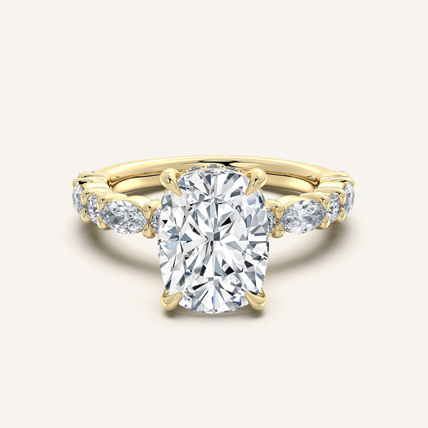 Bubble Band Hidden Halo | 18k Yellow Gold