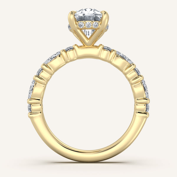 Bubble Band Hidden Halo | 18k Yellow Gold