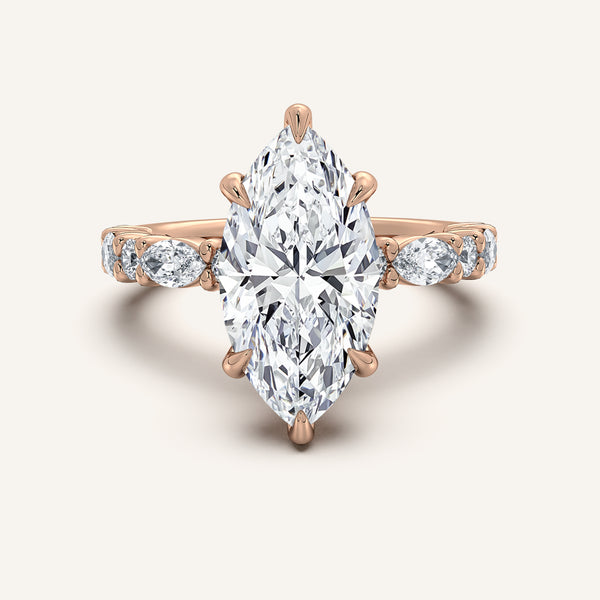 Bubble Band Hidden Halo | 14k Rose Gold