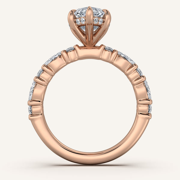 Bubble Band Hidden Halo | 18k Rose Gold