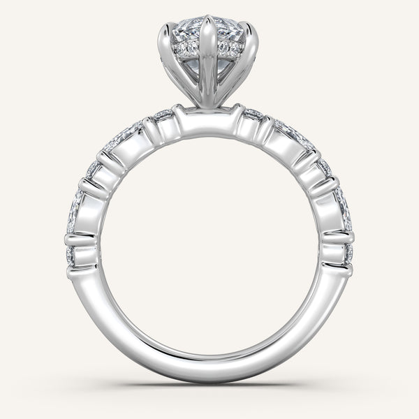 Bubble Band Hidden Halo | 18k White Gold