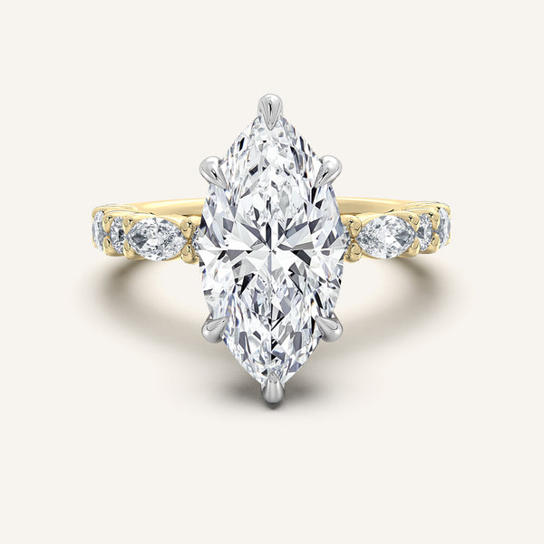 Bubble Band Hidden Halo | 18k Two Tone