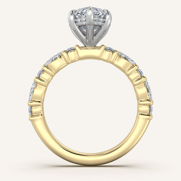 Bubble Band Hidden Halo | 18k Two Tone