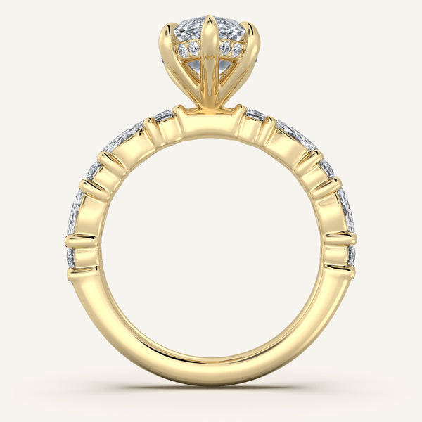 Bubble Band Hidden Halo | 14k Yellow Gold