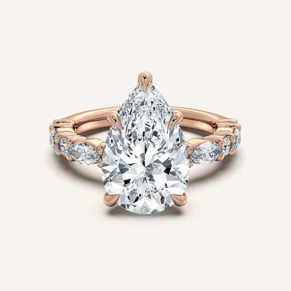 Bubble Band Hidden Halo | 14k Rose Gold