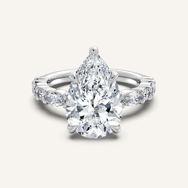 Bubble Band Hidden Halo | 18k White Gold