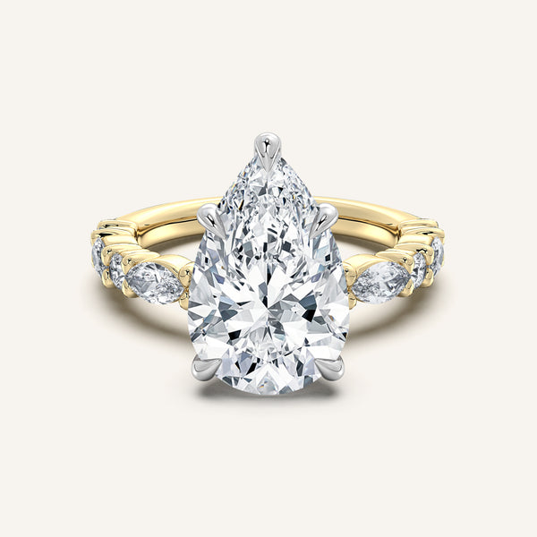 Bubble Band Hidden Halo | 14k Two Tone