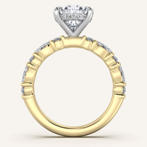 Bubble Band Hidden Halo | 18k Two Tone