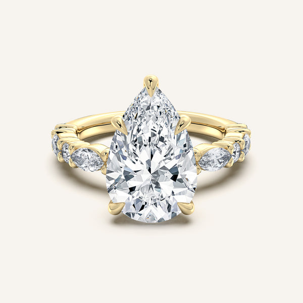 Bubble Band Hidden Halo | 18k Yellow Gold
