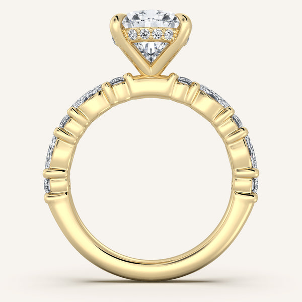 Bubble Band Hidden Halo | 14k Yellow Gold